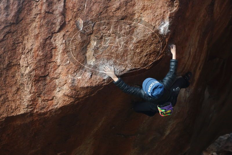 Bouldering in Hueco Tanks on 01/01/2019 with Blue Lizard Climbing and Yoga
Filename: SRM_20190101_1127250.jpg
Aperture: f/3.5
Shutter Speed: 1/250
Body: Canon EOS-1D Mark II
Lens: Canon EF 50mm f/1.8 II