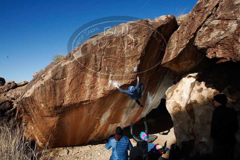 Bouldering in Hueco Tanks on 01/01/2019 with Blue Lizard Climbing and Yoga
Filename: SRM_20190101_1152570.jpg
Aperture: f/9.0
Shutter Speed: 1/250
Body: Canon EOS-1D Mark II
Lens: Canon EF 16-35mm f/2.8 L