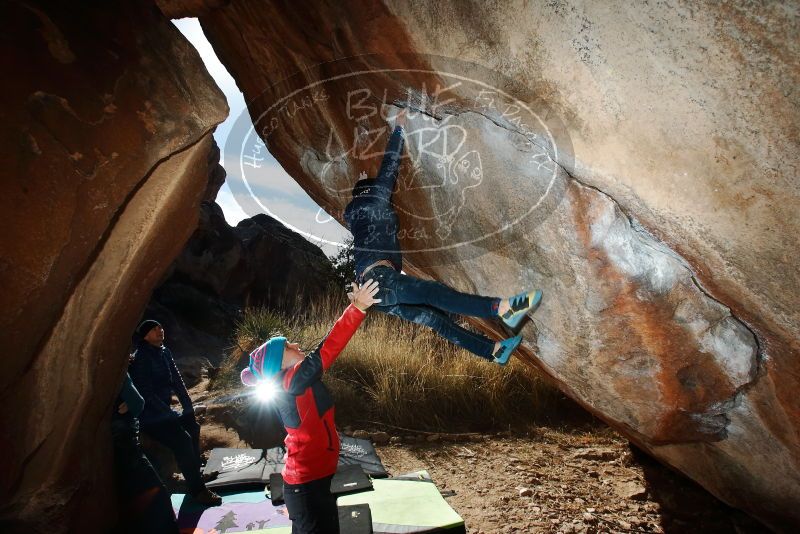Bouldering in Hueco Tanks on 01/01/2019 with Blue Lizard Climbing and Yoga

Filename: SRM_20190101_1211180.jpg
Aperture: f/9.0
Shutter Speed: 1/250
Body: Canon EOS-1D Mark II
Lens: Canon EF 16-35mm f/2.8 L