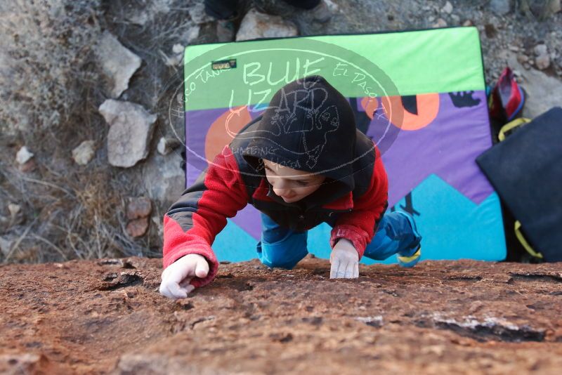 Bouldering in Hueco Tanks on 01/01/2019 with Blue Lizard Climbing and Yoga
Filename: SRM_20190101_1431382.jpg
Aperture: f/4.5
Shutter Speed: 1/250
Body: Canon EOS-1D Mark II
Lens: Canon EF 16-35mm f/2.8 L