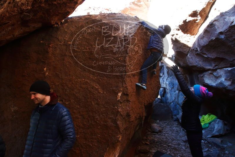 Bouldering in Hueco Tanks on 01/01/2019 with Blue Lizard Climbing and Yoga
Filename: SRM_20190101_1544520.jpg
Aperture: f/5.6
Shutter Speed: 1/200
Body: Canon EOS-1D Mark II
Lens: Canon EF 16-35mm f/2.8 L