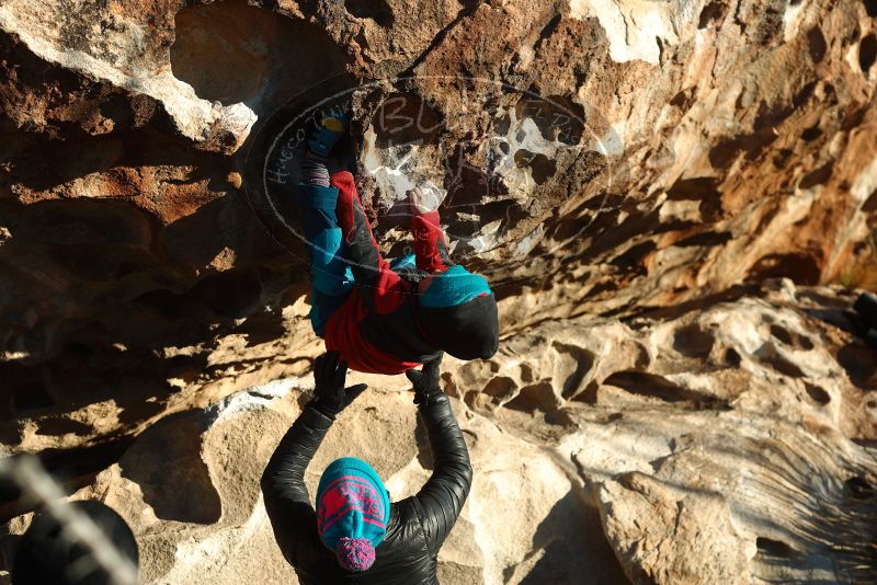 Bouldering in Hueco Tanks on 01/01/2019 with Blue Lizard Climbing and Yoga
Filename: SRM_20190101_1712480.jpg
Aperture: f/4.0
Shutter Speed: 1/320
Body: Canon EOS-1D Mark II
Lens: Canon EF 50mm f/1.8 II
