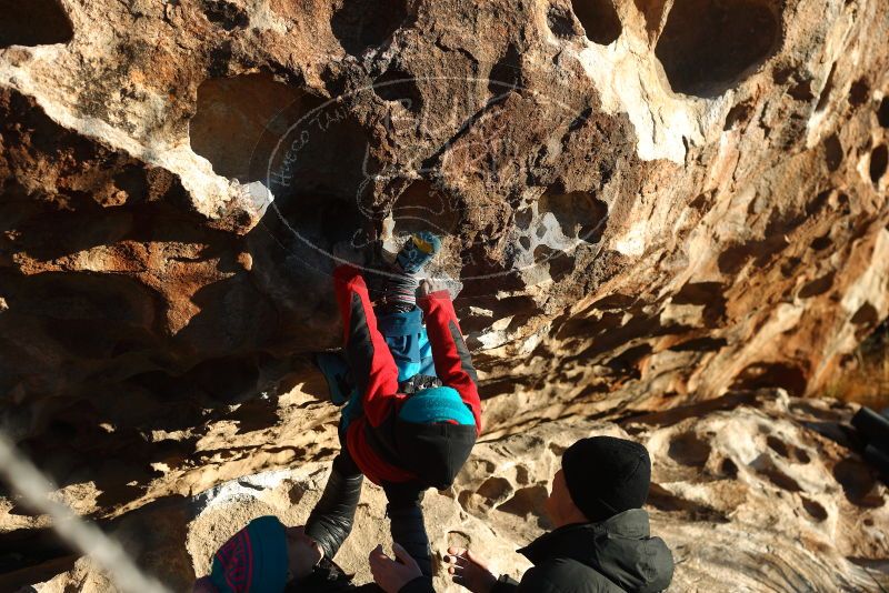 Bouldering in Hueco Tanks on 01/01/2019 with Blue Lizard Climbing and Yoga
Filename: SRM_20190101_1713300.jpg
Aperture: f/4.0
Shutter Speed: 1/320
Body: Canon EOS-1D Mark II
Lens: Canon EF 50mm f/1.8 II