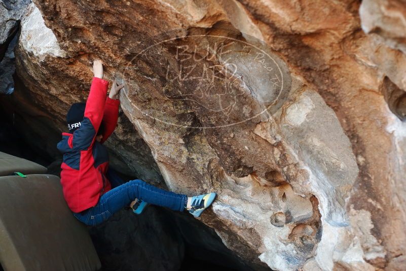 Bouldering in Hueco Tanks on 12/31/2018 with Blue Lizard Climbing and Yoga
Filename: SRM_20181231_1008350.jpg
Aperture: f/3.5
Shutter Speed: 1/250
Body: Canon EOS-1D Mark II
Lens: Canon EF 50mm f/1.8 II