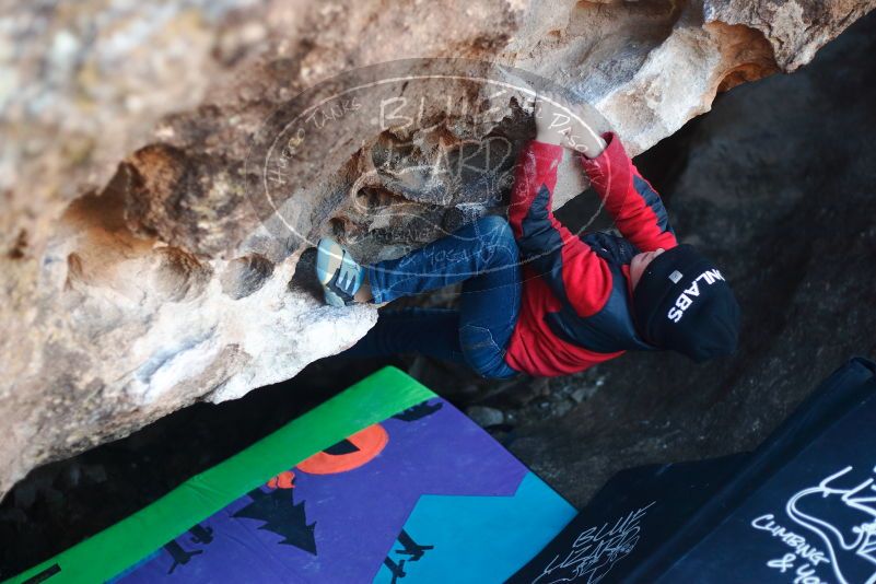 Bouldering in Hueco Tanks on 12/31/2018 with Blue Lizard Climbing and Yoga

Filename: SRM_20181231_1014420.jpg
Aperture: f/2.2
Shutter Speed: 1/250
Body: Canon EOS-1D Mark II
Lens: Canon EF 50mm f/1.8 II