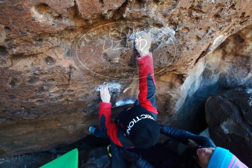 Bouldering in Hueco Tanks on 12/31/2018 with Blue Lizard Climbing and Yoga

Filename: SRM_20181231_1234060.jpg
Aperture: f/5.0
Shutter Speed: 1/200
Body: Canon EOS-1D Mark II
Lens: Canon EF 16-35mm f/2.8 L