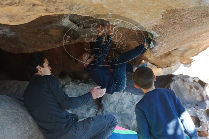 Bouldering in Hueco Tanks on 12/31/2018 with Blue Lizard Climbing and Yoga
Filename: SRM_20181231_1508190.jpg
Aperture: f/4.0
Shutter Speed: 1/160
Body: Canon EOS-1D Mark II
Lens: Canon EF 50mm f/1.8 II