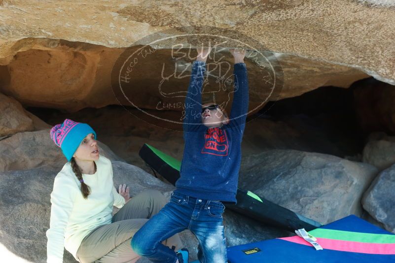Bouldering in Hueco Tanks on 12/31/2018 with Blue Lizard Climbing and Yoga
Filename: SRM_20181231_1517200.jpg
Aperture: f/4.0
Shutter Speed: 1/250
Body: Canon EOS-1D Mark II
Lens: Canon EF 50mm f/1.8 II