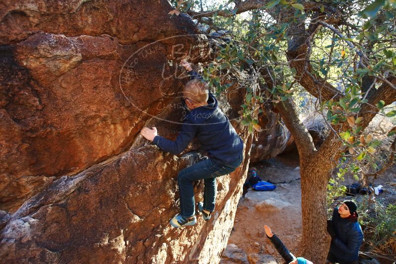 Bouldering in Hueco Tanks on 12/31/2018 with Blue Lizard Climbing and Yoga
Filename: SRM_20181231_1753180.jpg
Aperture: f/4.5
Shutter Speed: 1/160
Body: Canon EOS-1D Mark II
Lens: Canon EF 16-35mm f/2.8 L