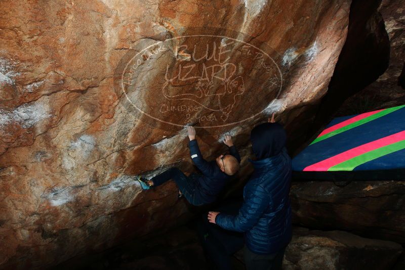 Bouldering in Hueco Tanks on 12/28/2018 with Blue Lizard Climbing and Yoga
Filename: SRM_20181228_1131540.jpg
Aperture: f/8.0
Shutter Speed: 1/250
Body: Canon EOS-1D Mark II
Lens: Canon EF 16-35mm f/2.8 L