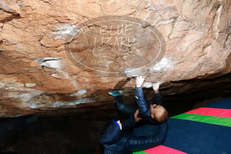 Bouldering in Hueco Tanks on 12/28/2018 with Blue Lizard Climbing and Yoga
Filename: SRM_20181228_1137010.jpg
Aperture: f/8.0
Shutter Speed: 1/250
Body: Canon EOS-1D Mark II
Lens: Canon EF 16-35mm f/2.8 L