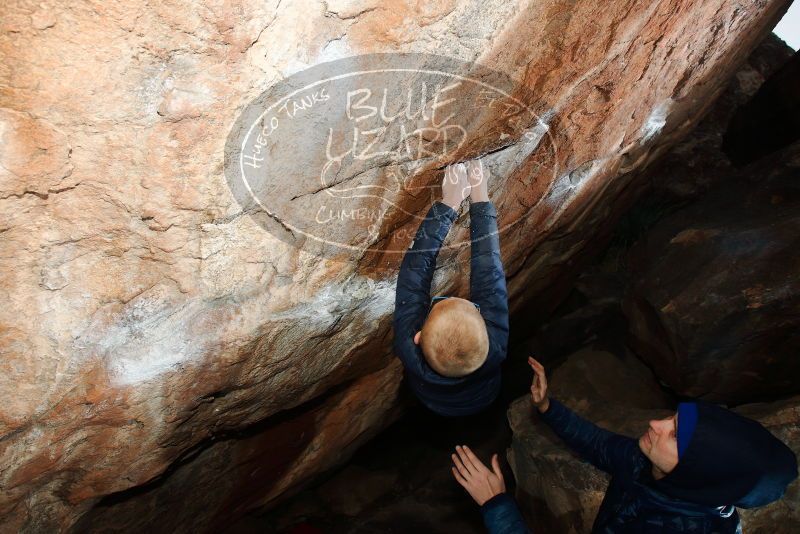 Bouldering in Hueco Tanks on 12/28/2018 with Blue Lizard Climbing and Yoga
Filename: SRM_20181228_1157350.jpg
Aperture: f/8.0
Shutter Speed: 1/250
Body: Canon EOS-1D Mark II
Lens: Canon EF 16-35mm f/2.8 L