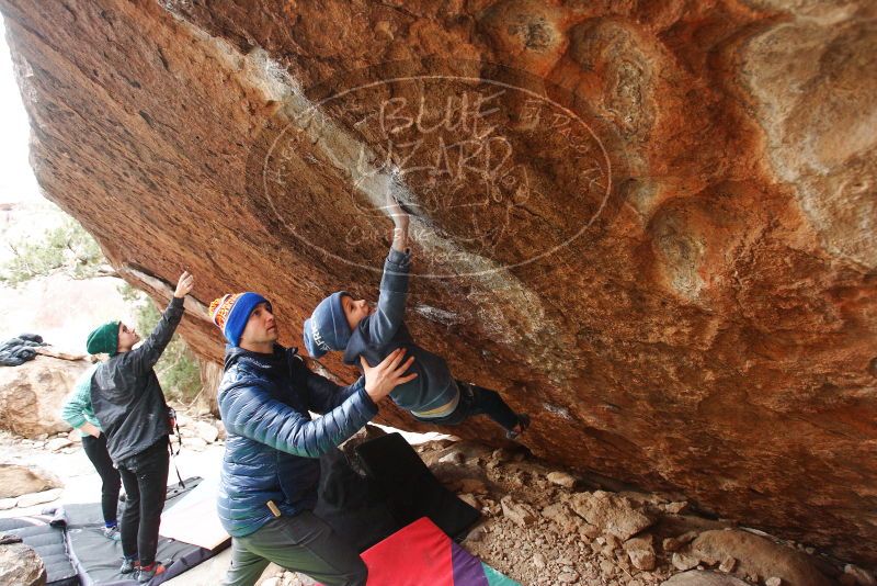 Bouldering in Hueco Tanks on 12/28/2018 with Blue Lizard Climbing and Yoga
Filename: SRM_20181228_1210170.jpg
Aperture: f/4.0
Shutter Speed: 1/200
Body: Canon EOS-1D Mark II
Lens: Canon EF 16-35mm f/2.8 L