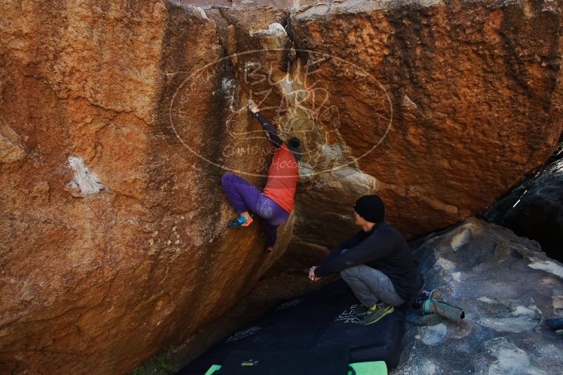 Bouldering in Hueco Tanks on 01/05/2019 with Blue Lizard Climbing and Yoga
Filename: SRM_20190105_1225480.jpg
Aperture: f/4.5
Shutter Speed: 1/200
Body: Canon EOS-1D Mark II
Lens: Canon EF 16-35mm f/2.8 L