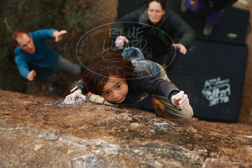 Bouldering in Hueco Tanks on 01/05/2019 with Blue Lizard Climbing and Yoga
Filename: SRM_20190105_1516510.jpg
Aperture: f/3.5
Shutter Speed: 1/250
Body: Canon EOS-1D Mark II
Lens: Canon EF 50mm f/1.8 II