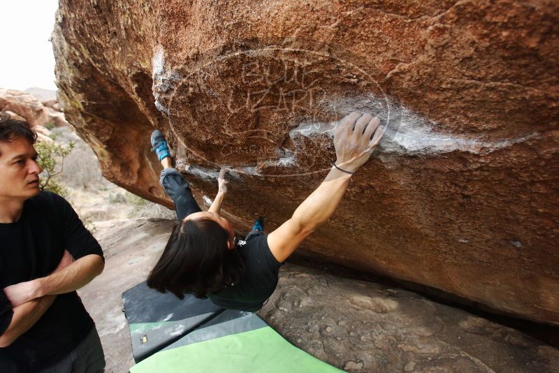 Bouldering in Hueco Tanks on 01/06/2019 with Blue Lizard Climbing and Yoga
Filename: SRM_20190106_1408160.jpg
Aperture: f/4.0
Shutter Speed: 1/320
Body: Canon EOS-1D Mark II
Lens: Canon EF 16-35mm f/2.8 L