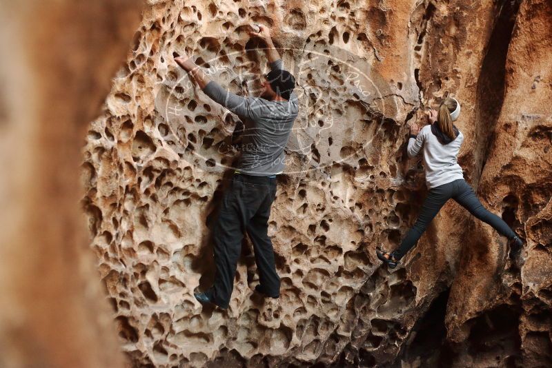 Bouldering in Hueco Tanks on 01/13/2019 with Blue Lizard Climbing and Yoga
Filename: SRM_20190113_1625040.jpg
Aperture: f/2.8
Shutter Speed: 1/100
Body: Canon EOS-1D Mark II
Lens: Canon EF 50mm f/1.8 II