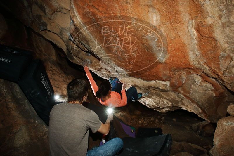 Bouldering in Hueco Tanks on 01/14/2019 with Blue Lizard Climbing and Yoga

Filename: SRM_20190114_1350160.jpg
Aperture: f/8.0
Shutter Speed: 1/250
Body: Canon EOS-1D Mark II
Lens: Canon EF 16-35mm f/2.8 L