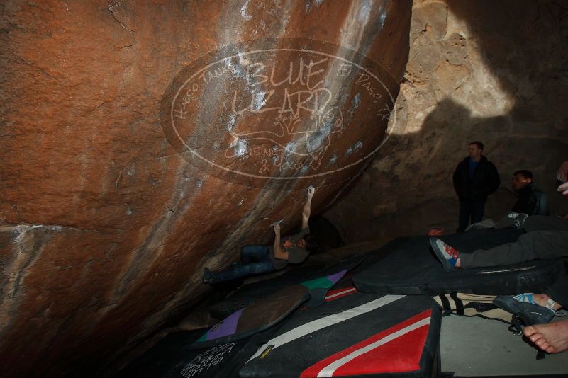 Bouldering in Hueco Tanks on 01/14/2019 with Blue Lizard Climbing and Yoga
Filename: SRM_20190114_1548530.jpg
Aperture: f/5.6
Shutter Speed: 1/250
Body: Canon EOS-1D Mark II
Lens: Canon EF 16-35mm f/2.8 L