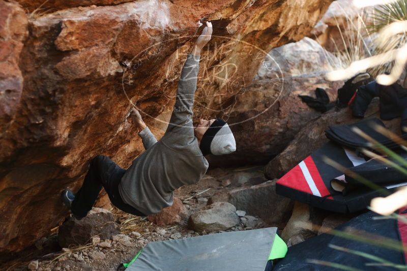 Bouldering in Hueco Tanks on 01/14/2019 with Blue Lizard Climbing and Yoga

Filename: SRM_20190114_1110250.jpg
Aperture: f/2.8
Shutter Speed: 1/250
Body: Canon EOS-1D Mark II
Lens: Canon EF 50mm f/1.8 II