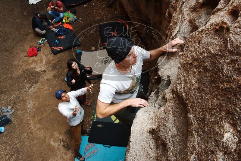 Bouldering in Hueco Tanks on 01/18/2019 with Blue Lizard Climbing and Yoga
Filename: SRM_20190118_1228050.jpg
Aperture: f/11.0
Shutter Speed: 1/125
Body: Canon EOS-1D Mark II
Lens: Canon EF 16-35mm f/2.8 L
