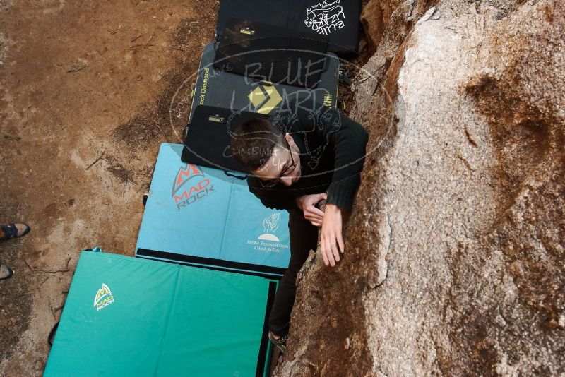 Bouldering in Hueco Tanks on 01/18/2019 with Blue Lizard Climbing and Yoga
Filename: SRM_20190118_1239440.jpg
Aperture: f/8.0
Shutter Speed: 1/125
Body: Canon EOS-1D Mark II
Lens: Canon EF 16-35mm f/2.8 L