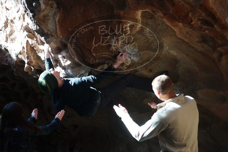 Bouldering in Hueco Tanks on 01/18/2019 with Blue Lizard Climbing and Yoga
Filename: SRM_20190118_1310190.jpg
Aperture: f/2.8
Shutter Speed: 1/640
Body: Canon EOS-1D Mark II
Lens: Canon EF 50mm f/1.8 II