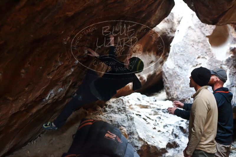 Bouldering in Hueco Tanks on 01/18/2019 with Blue Lizard Climbing and Yoga
Filename: SRM_20190118_1603050.jpg
Aperture: f/2.5
Shutter Speed: 1/125
Body: Canon EOS-1D Mark II
Lens: Canon EF 50mm f/1.8 II