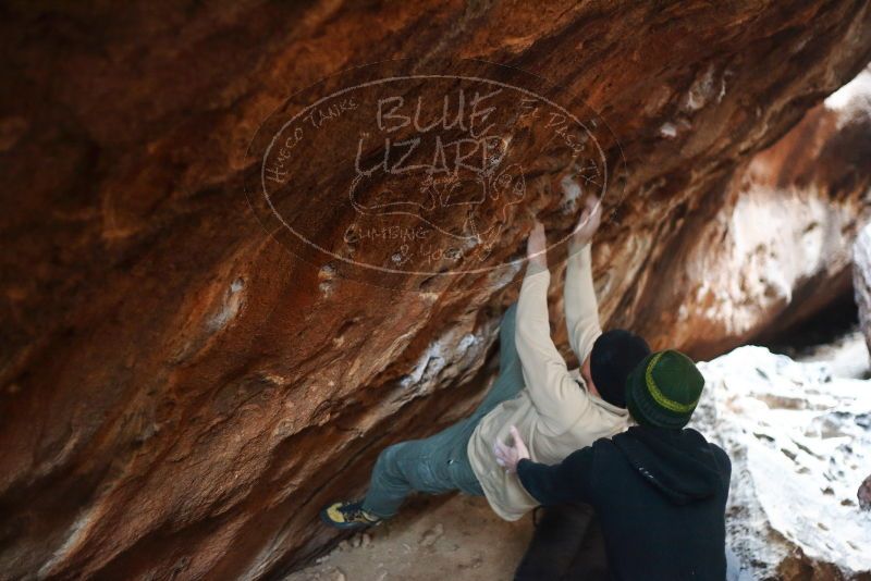 Bouldering in Hueco Tanks on 01/18/2019 with Blue Lizard Climbing and Yoga
Filename: SRM_20190118_1609490.jpg
Aperture: f/1.8
Shutter Speed: 1/100
Body: Canon EOS-1D Mark II
Lens: Canon EF 50mm f/1.8 II