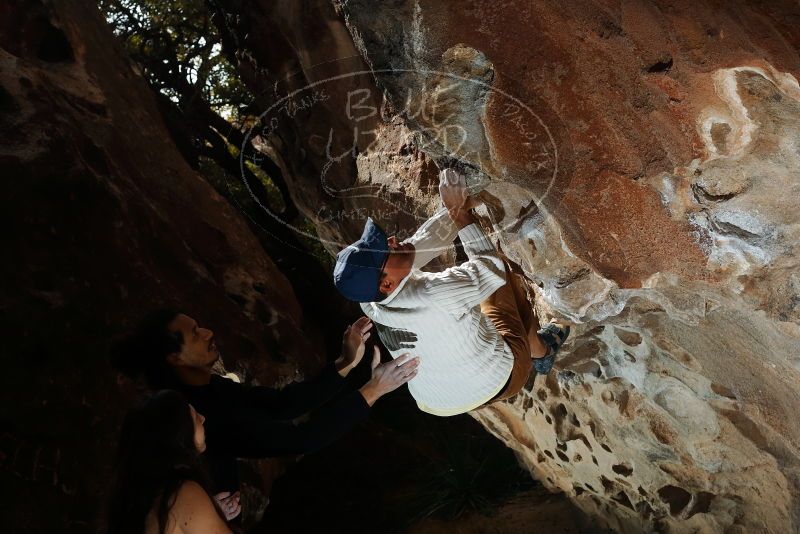 Bouldering in Hueco Tanks on 01/18/2019 with Blue Lizard Climbing and Yoga

Filename: SRM_20190118_1332500.jpg
Aperture: f/6.3
Shutter Speed: 1/250
Body: Canon EOS-1D Mark II
Lens: Canon EF 50mm f/1.8 II