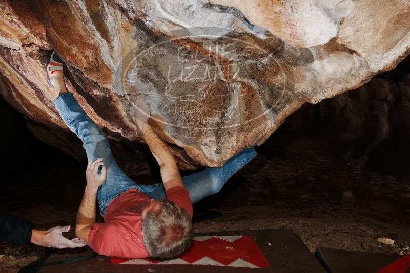 Bouldering in Hueco Tanks on 01/18/2019 with Blue Lizard Climbing and Yoga
Filename: SRM_20190118_1423300.jpg
Aperture: f/8.0
Shutter Speed: 1/250
Body: Canon EOS-1D Mark II
Lens: Canon EF 16-35mm f/2.8 L