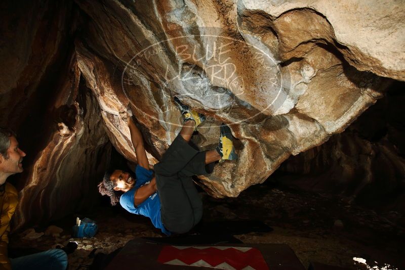 Bouldering in Hueco Tanks on 01/18/2019 with Blue Lizard Climbing and Yoga
Filename: SRM_20190118_1454220.jpg
Aperture: f/8.0
Shutter Speed: 1/250
Body: Canon EOS-1D Mark II
Lens: Canon EF 16-35mm f/2.8 L