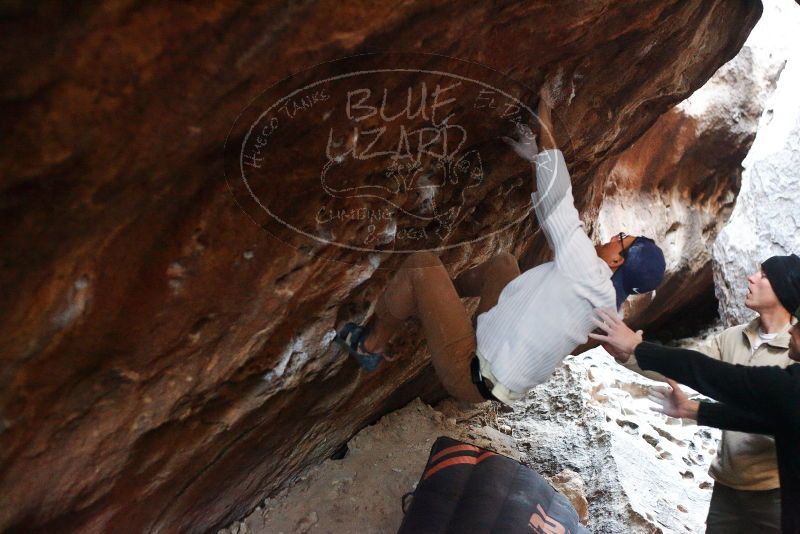 Bouldering in Hueco Tanks on 01/18/2019 with Blue Lizard Climbing and Yoga
Filename: SRM_20190118_1611110.jpg
Aperture: f/2.8
Shutter Speed: 1/160
Body: Canon EOS-1D Mark II
Lens: Canon EF 50mm f/1.8 II