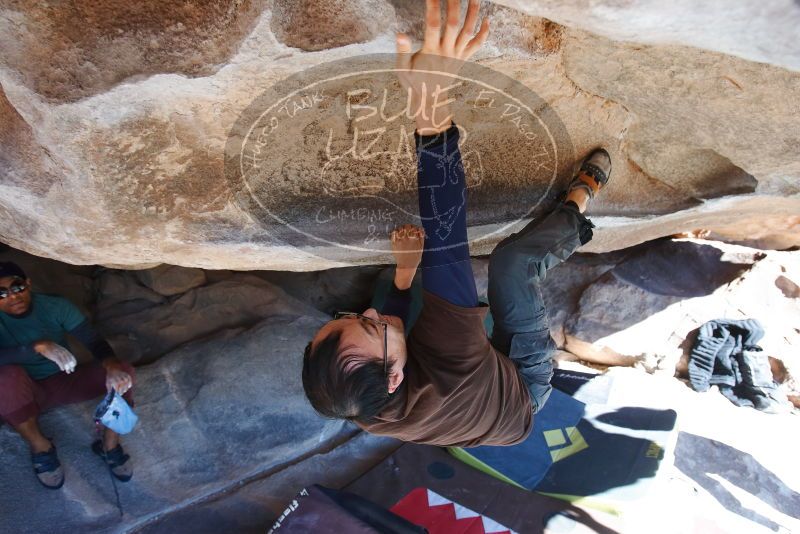 Bouldering in Hueco Tanks on 01/19/2019 with Blue Lizard Climbing and Yoga
Filename: SRM_20190119_1135300.jpg
Aperture: f/5.0
Shutter Speed: 1/250
Body: Canon EOS-1D Mark II
Lens: Canon EF 16-35mm f/2.8 L
