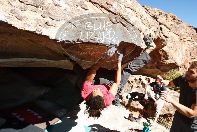 Bouldering in Hueco Tanks on 01/19/2019 with Blue Lizard Climbing and Yoga
Filename: SRM_20190119_1153570.jpg
Aperture: f/7.1
Shutter Speed: 1/800
Body: Canon EOS-1D Mark II
Lens: Canon EF 16-35mm f/2.8 L