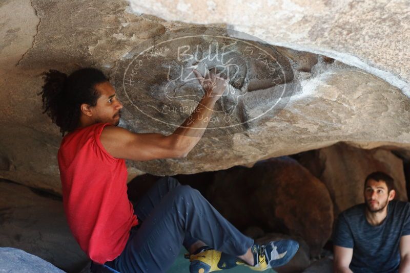 Bouldering in Hueco Tanks on 01/19/2019 with Blue Lizard Climbing and Yoga
Filename: SRM_20190119_1302070.jpg
Aperture: f/3.5
Shutter Speed: 1/250
Body: Canon EOS-1D Mark II
Lens: Canon EF 50mm f/1.8 II