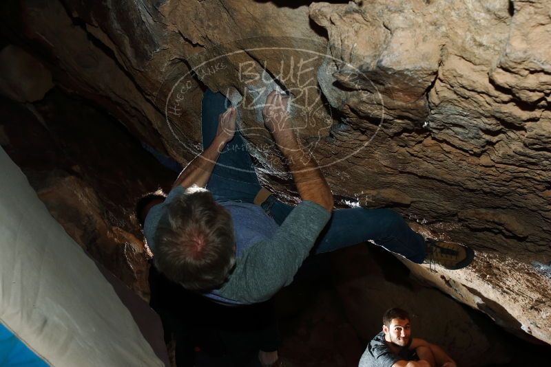 Bouldering in Hueco Tanks on 01/19/2019 with Blue Lizard Climbing and Yoga
Filename: SRM_20190119_1613300.jpg
Aperture: f/8.0
Shutter Speed: 1/250
Body: Canon EOS-1D Mark II
Lens: Canon EF 16-35mm f/2.8 L