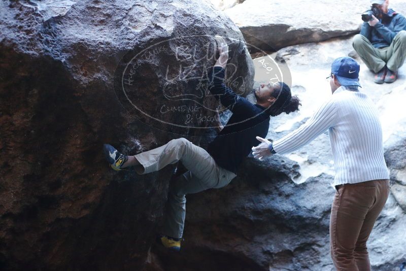 Bouldering in Hueco Tanks on 01/20/2019 with Blue Lizard Climbing and Yoga
Filename: SRM_20190120_1314510.jpg
Aperture: f/3.2
Shutter Speed: 1/250
Body: Canon EOS-1D Mark II
Lens: Canon EF 50mm f/1.8 II