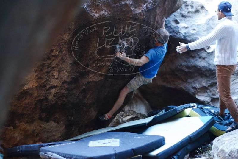 Bouldering in Hueco Tanks on 01/20/2019 with Blue Lizard Climbing and Yoga

Filename: SRM_20190120_1315430.jpg
Aperture: f/2.0
Shutter Speed: 1/250
Body: Canon EOS-1D Mark II
Lens: Canon EF 50mm f/1.8 II