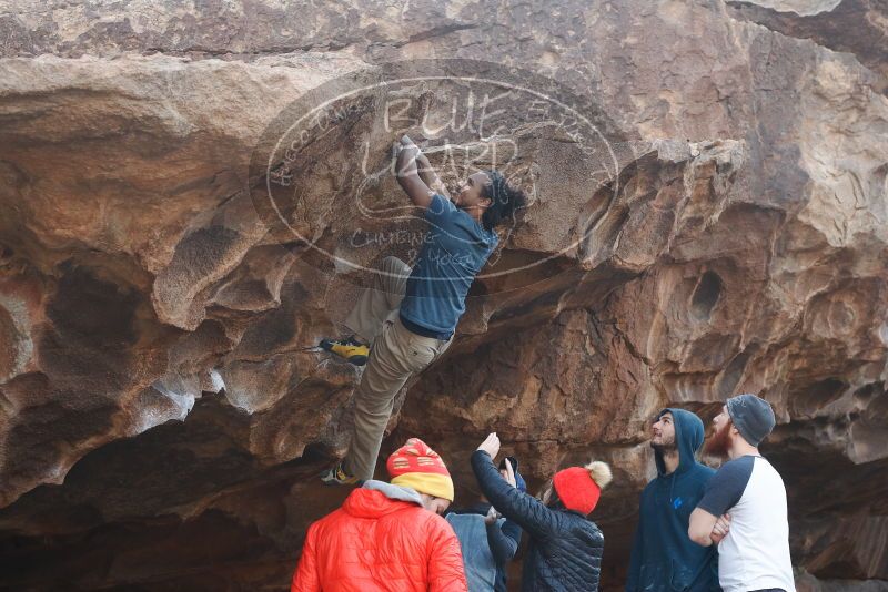 Bouldering in Hueco Tanks on 01/20/2019 with Blue Lizard Climbing and Yoga

Filename: SRM_20190120_1632500.jpg
Aperture: f/5.6
Shutter Speed: 1/250
Body: Canon EOS-1D Mark II
Lens: Canon EF 50mm f/1.8 II