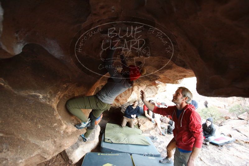 Bouldering in Hueco Tanks on 01/20/2019 with Blue Lizard Climbing and Yoga

Filename: SRM_20190120_1732280.jpg
Aperture: f/3.2
Shutter Speed: 1/250
Body: Canon EOS-1D Mark II
Lens: Canon EF 16-35mm f/2.8 L