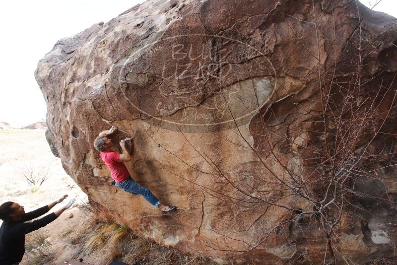 Bouldering in Hueco Tanks on 01/21/2019 with Blue Lizard Climbing and Yoga
Filename: SRM_20190121_1129560.jpg
Aperture: f/5.6
Shutter Speed: 1/250
Body: Canon EOS-1D Mark II
Lens: Canon EF 16-35mm f/2.8 L