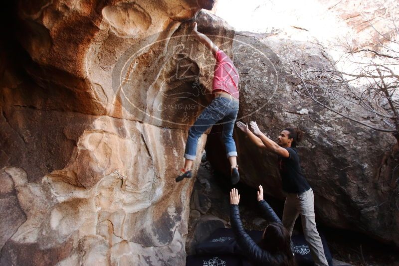 Bouldering in Hueco Tanks on 01/21/2019 with Blue Lizard Climbing and Yoga
Filename: SRM_20190121_1239050.jpg
Aperture: f/4.5
Shutter Speed: 1/200
Body: Canon EOS-1D Mark II
Lens: Canon EF 16-35mm f/2.8 L