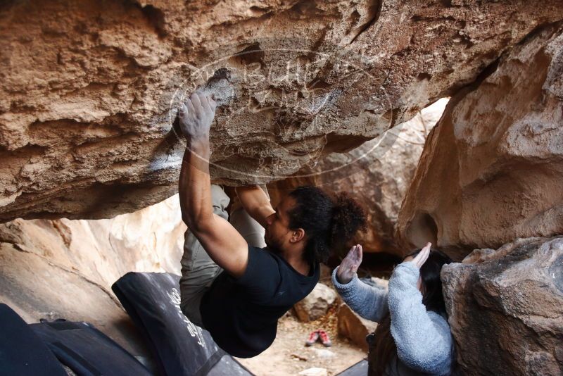 Bouldering in Hueco Tanks on 01/21/2019 with Blue Lizard Climbing and Yoga

Filename: SRM_20190121_1318550.jpg
Aperture: f/2.8
Shutter Speed: 1/200
Body: Canon EOS-1D Mark II
Lens: Canon EF 16-35mm f/2.8 L