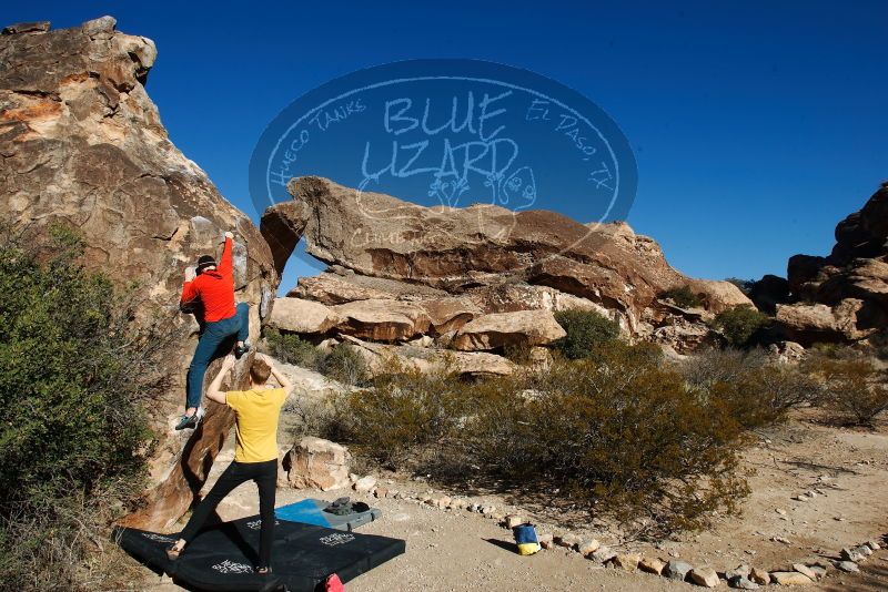 Bouldering in Hueco Tanks on 01/26/2019 with Blue Lizard Climbing and Yoga
Filename: SRM_20190126_1038480.jpg
Aperture: f/10.0
Shutter Speed: 1/250
Body: Canon EOS-1D Mark II
Lens: Canon EF 16-35mm f/2.8 L