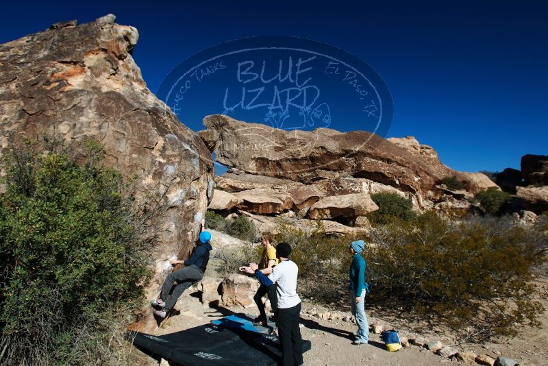 Bouldering in Hueco Tanks on 01/26/2019 with Blue Lizard Climbing and Yoga

Filename: SRM_20190126_1044530.jpg
Aperture: f/5.6
Shutter Speed: 1/250
Body: Canon EOS-1D Mark II
Lens: Canon EF 16-35mm f/2.8 L