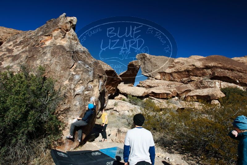 Bouldering in Hueco Tanks on 01/26/2019 with Blue Lizard Climbing and Yoga

Filename: SRM_20190126_1046230.jpg
Aperture: f/5.0
Shutter Speed: 1/250
Body: Canon EOS-1D Mark II
Lens: Canon EF 16-35mm f/2.8 L