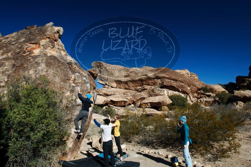 Bouldering in Hueco Tanks on 01/26/2019 with Blue Lizard Climbing and Yoga

Filename: SRM_20190126_1046360.jpg
Aperture: f/5.6
Shutter Speed: 1/250
Body: Canon EOS-1D Mark II
Lens: Canon EF 16-35mm f/2.8 L