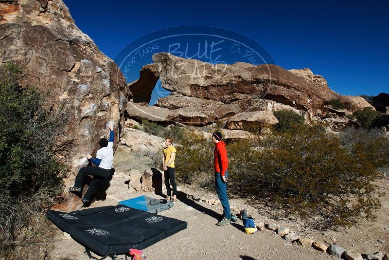 Bouldering in Hueco Tanks on 01/26/2019 with Blue Lizard Climbing and Yoga

Filename: SRM_20190126_1049140.jpg
Aperture: f/8.0
Shutter Speed: 1/250
Body: Canon EOS-1D Mark II
Lens: Canon EF 16-35mm f/2.8 L