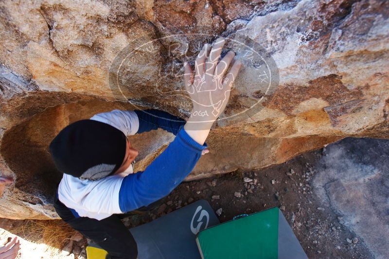 Bouldering in Hueco Tanks on 01/26/2019 with Blue Lizard Climbing and Yoga

Filename: SRM_20190126_1103321.jpg
Aperture: f/5.0
Shutter Speed: 1/250
Body: Canon EOS-1D Mark II
Lens: Canon EF 16-35mm f/2.8 L